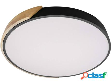 Lámpara LED LEDKIA Circular (Negro - LED Integrado - 24 W)