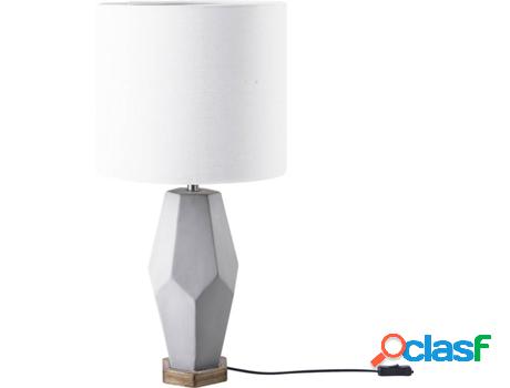 Lámpara de Mesa Oxley (Blanco - Hormigón -31x31x66 cm)