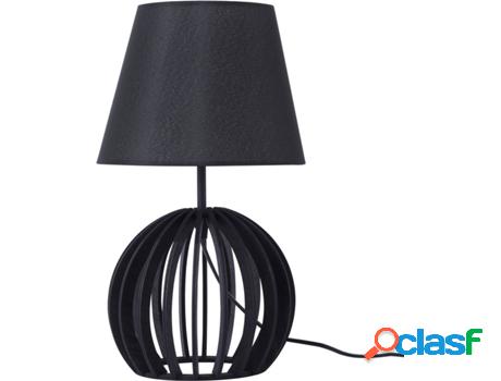 Lámpara de Mesa Samo (Negro - Madera Contrachapada