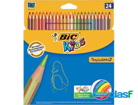 Lápiz de Grafito BIC Kids Tropicolors (24 Un - Multicolor)
