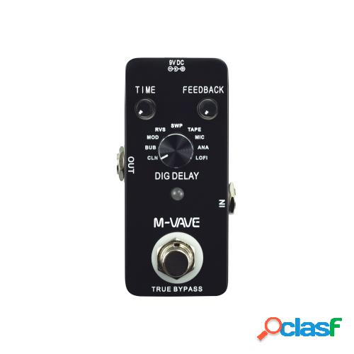 M-VAVE DIG DELAY Pedal de efecto de guitarra de retardo