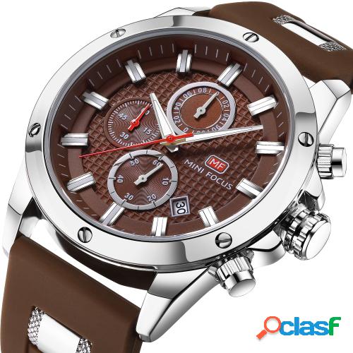 MINI FOCUS Reloj de Cuarzo Luminoso de Moda Hombre Reloj de