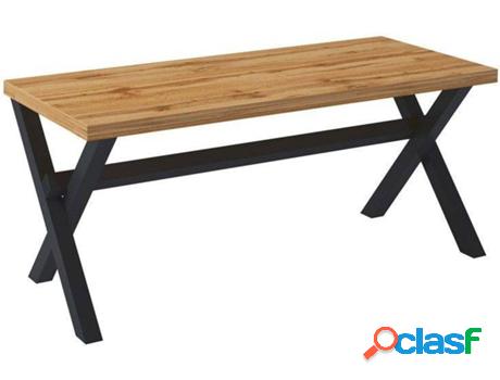 Mesa de Comedor SELECTIONHOME Negro (Melamina - 138/158 x