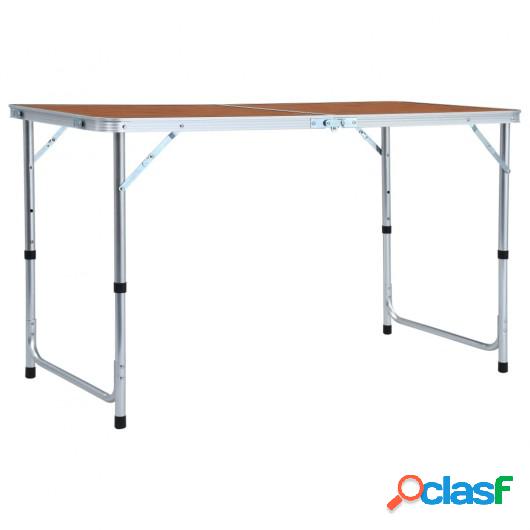Mesa de camping plegable de aluminio 120x60 cm