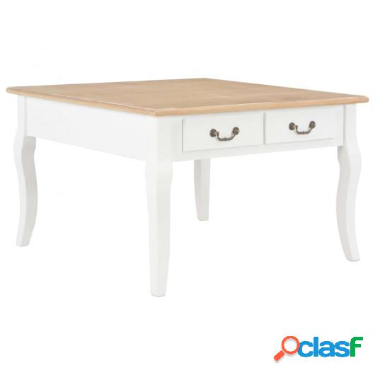 Mesa de centro de madera blanca 80x80x50 cm