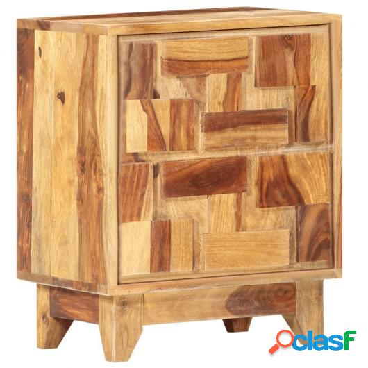 Mesita de noche de madera maciza de sheesham 40x30x50 cm