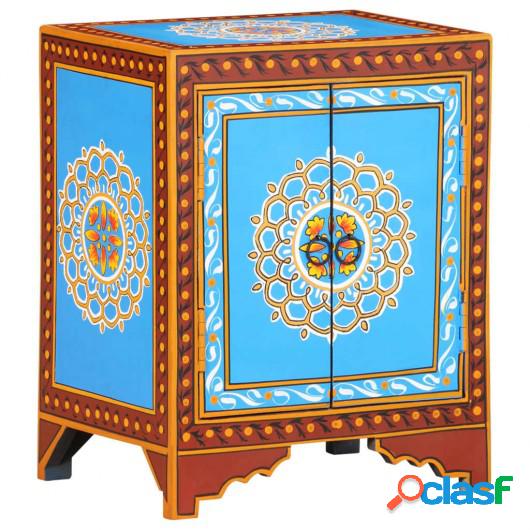 Mesita de noche pintada a mano madera maciza mango 40x30x50