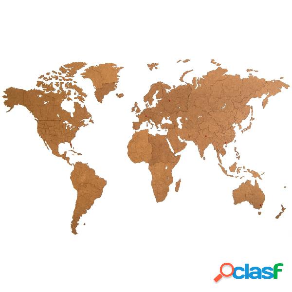 MiMi Innovations Mapa adorno de pared Giant de madera