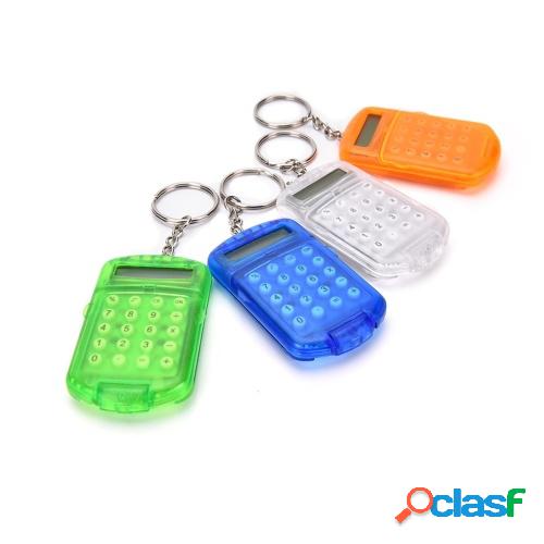 Mini calculadora con llavero Pantalla de 8 dígitos Caja de