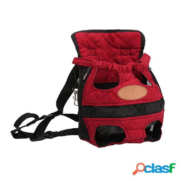 Mochila de viaje para mascotas frontal transpirable de 3