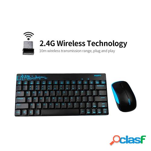 Mofii X210 2.4G Teclado inalámbrico Combo Ratón Teclado de