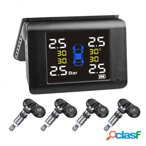 Monitor de presión de neumáticos inalámbrico solar TPMS