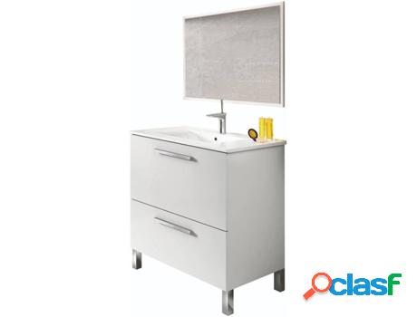 Mueble de Baño FORES (Blanco Brillo - Melamina - 80 x 80 x
