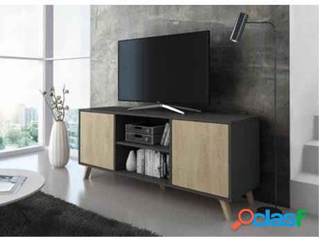 Mueble de TV SKRAUT HOME Wind (Gris Antracita - Puccini -