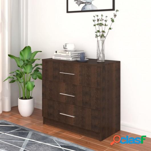 Mueble de cajones aglomerado roble ahumado 71x35x68 cm