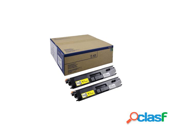 Pack 2 cartuchos de tóner original BROTHER TN900YTWIN