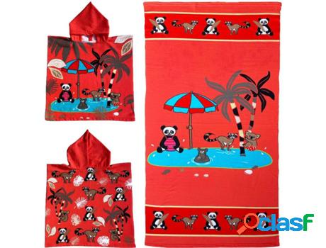 Pack LE COMPTOIR DE LA PLAGE "Baño" Un Poncho y Una Toalla