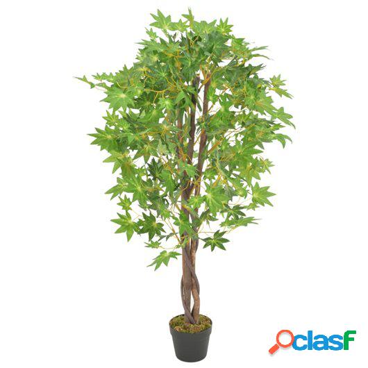 Planta artificial árbol de arce con macetero verde 120 cm