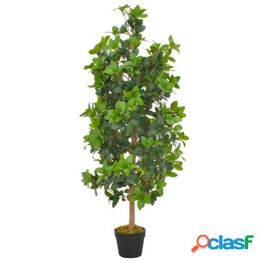 Planta artificial árbol de laurel con macetero 120 cm verde