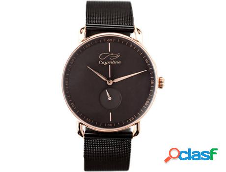 Reloj CAYMLINE Black Mesh & Rose Gold Mujer (Acero - Mujer)