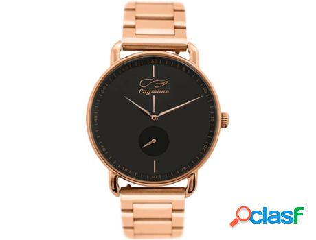 Reloj CAYMLINE Black & Rose Gold Mujer (Acero - Mujer)