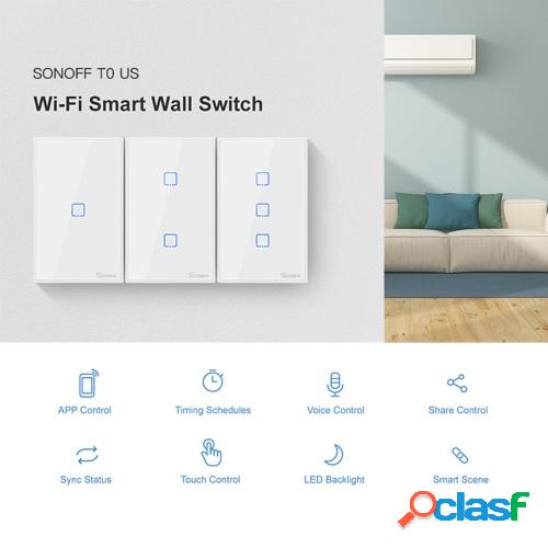 SONOFF T0US1C-TX 1 Gang Smart WiFi Interruptor de luz de