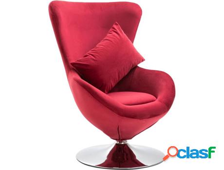 Silla VIDAXL giratório en forma de huevo c/ almohadón