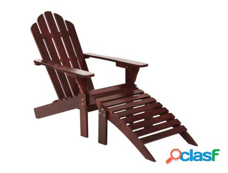 Silla de jardín VIDAXL otomano Madera Marrón