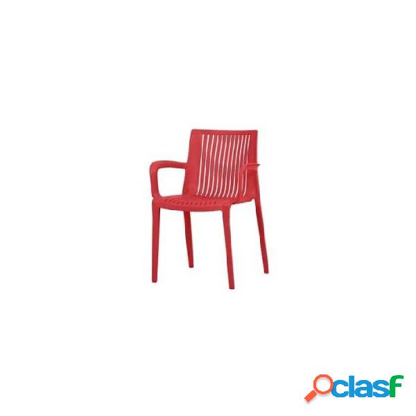 Silla de polipropileno Dallas Coral 56x57x82cm