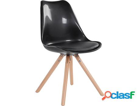Sillas de Comedor Dakota (Negro - Material Sintético