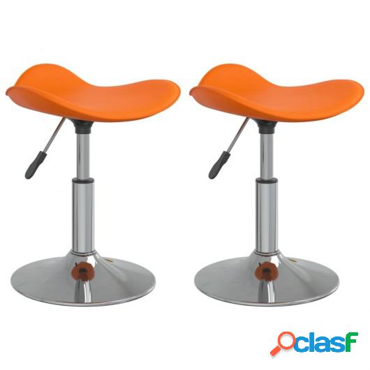 Sillas de comedor 2 uds acero cromado cuero artificial