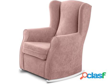Sillón Balancín SUEÑOSZZZ Irene (Salmón - Madera y Tela