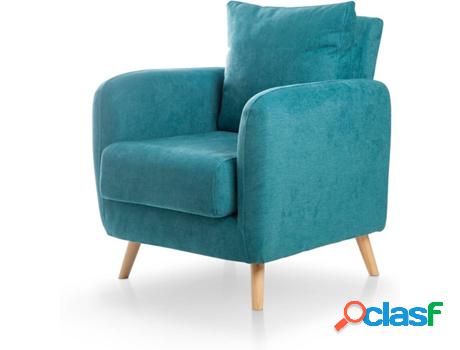 Sillón Nórdico SUEÑOSZZZ Cíes (Turquesa - Madera y