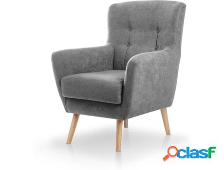 Sillón Nórdico SUEÑOSZZZ Izan (Gris - Madera y Tejido -