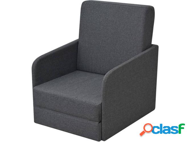 Sillón VIDAXL convertível Tejido gris oscuro