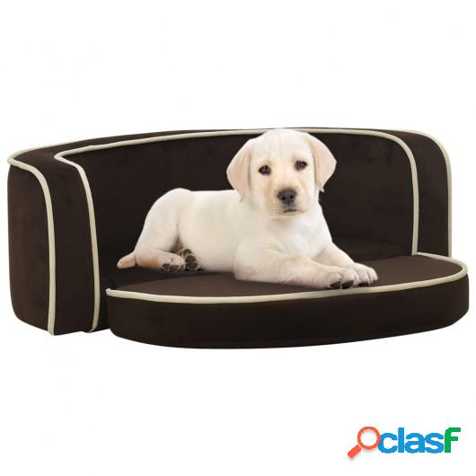 Sofá plegable para perros cojín lavable felpa marrón