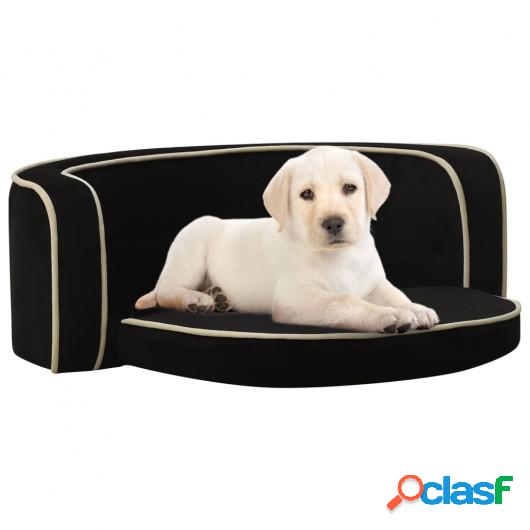 Sofá plegable para perros cojín lavable felpa negro