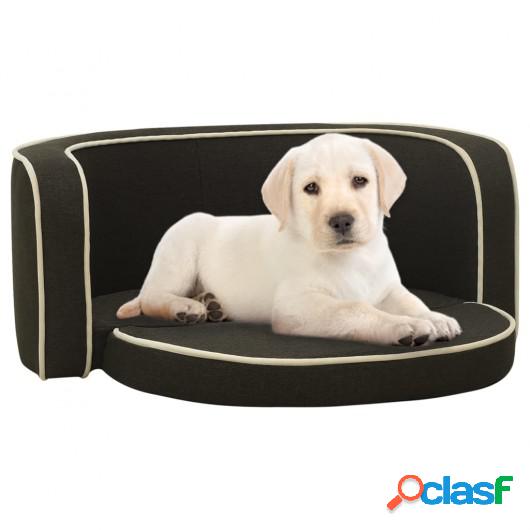 Sofá plegable perro cojín lavable lino gris oscuro