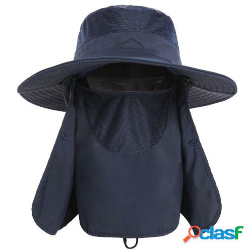 Sombrero para el sol de ala ancha con solapa de cuello