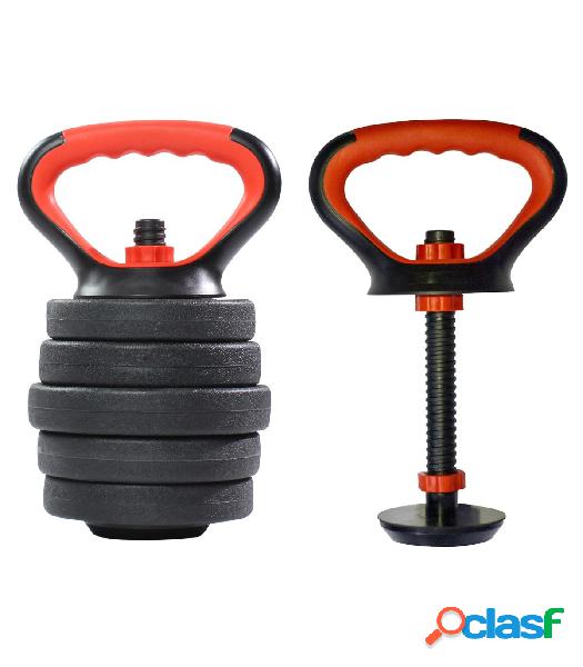 Soporte Para Mancuerna Ajustable Kettlebell Con Discos 12 KG