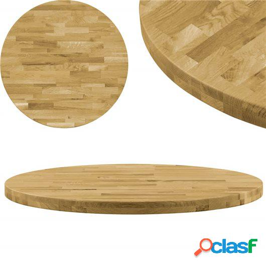 Superficie de mesa redonda madera maciza de roble 44 mm 900