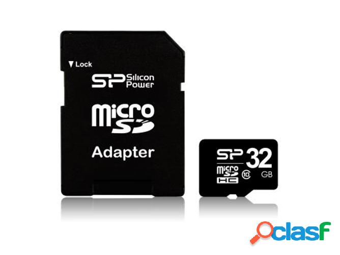 Tarjeta de memoria SDHC con Adaptador SILICON POWER CL10