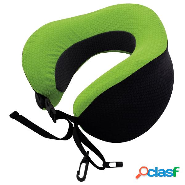 Travelsafe Almohada cervical plegable viscoelástica verde y