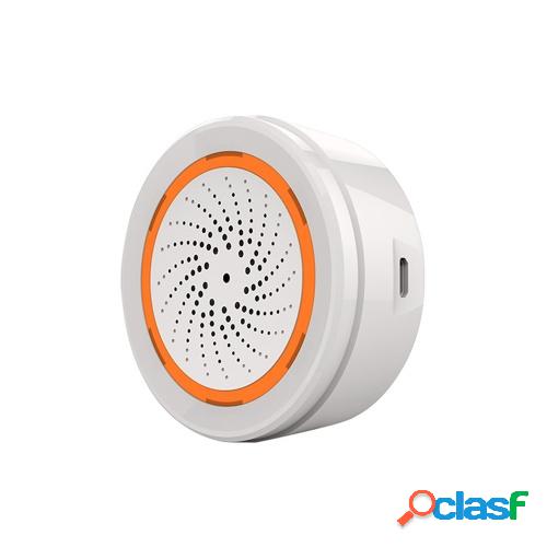 Tuya Wifi Sensor de sirena inteligente alarma audible y
