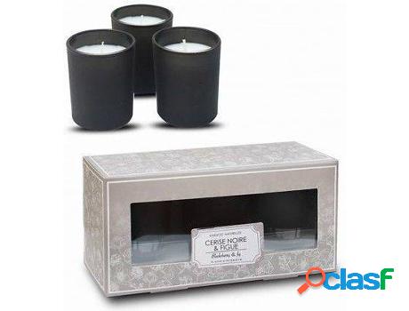 Vela HOGAR Y MÁS Perfumada De Cereza Negra Pack Decorativa