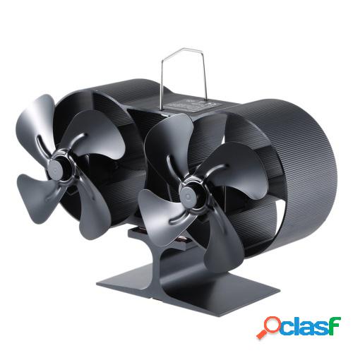 Ventilador de estufa de leña con doble cabezal de 8
