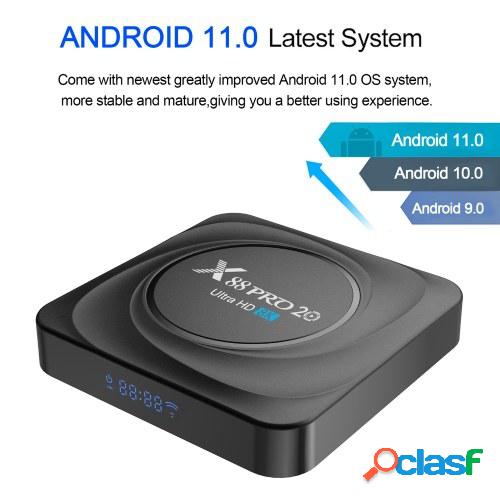 X88 PRO 20 Android 11.0 Smart TV Box RK3566 Quad-core H.265