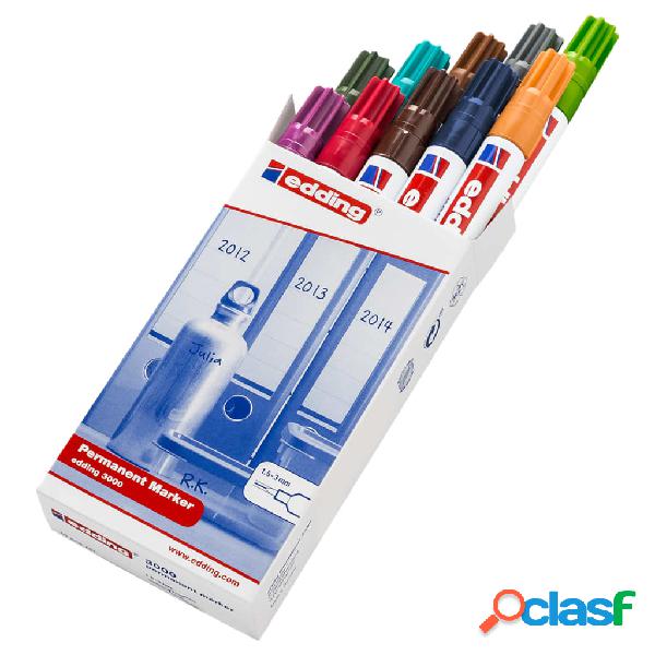 edding Rotuladores permanentes 10 unidades multicolor 3000