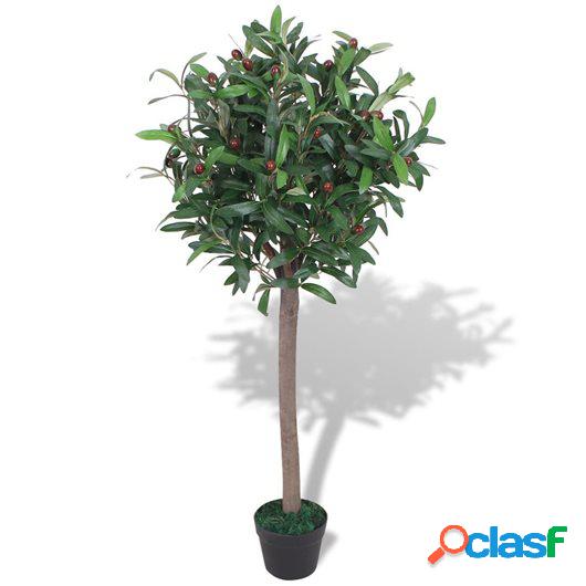 Árbol de laurel artificial con macetero 120 cm verde