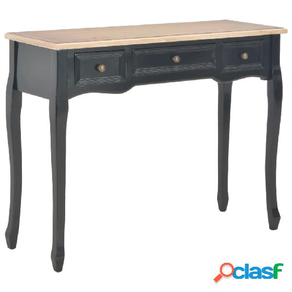 vidaXL 280046 Dressing Console Table with 3 Drawers Black